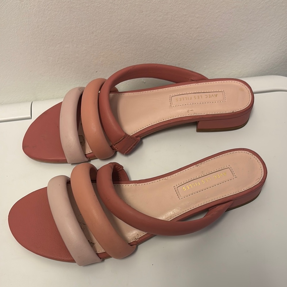 AVEC LES FILLES Carla Sandal in Dusty Rose
 With Some Peeling inside Sole - Picture 7 of 8